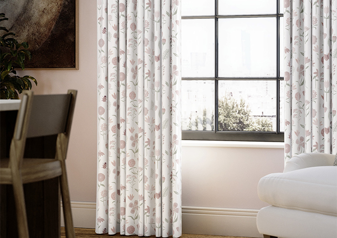 Floral Whimsy, Blush - Made to Measure Curtains - Image 5